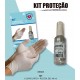 Kit Ptoteção 6 luvas latex + álcool gel